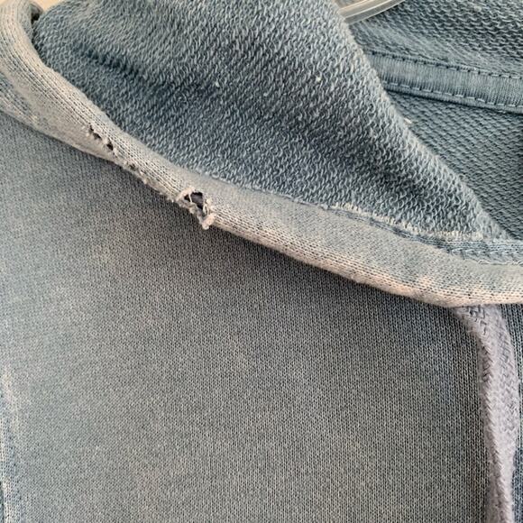 Junk Food Wash Blue Distressed Peace Sign American Flag Hoodie Small - Picture 4 of 8